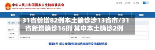 31省份增82例本土确诊涉13省市/31省新增确诊16例 其中本土确诊2例-第1张图片