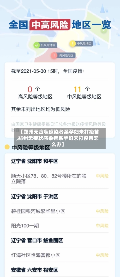 【郑州无症状感染者系孕妇未打疫苗,郑州无症状感染者系孕妇未打疫苗怎么办】-第1张图片
