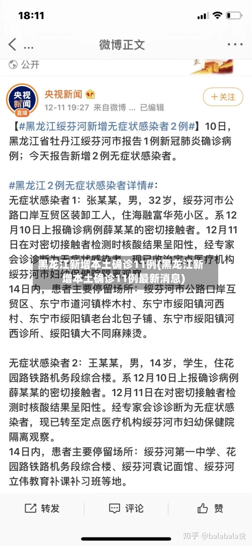 黑龙江新增本土确诊11例(黑龙江新增本土确诊11例最新消息)-第1张图片