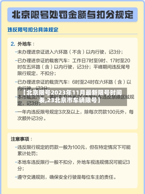 【北京限号2023年11月最新限号时间表,23北京市车辆限号】-第1张图片