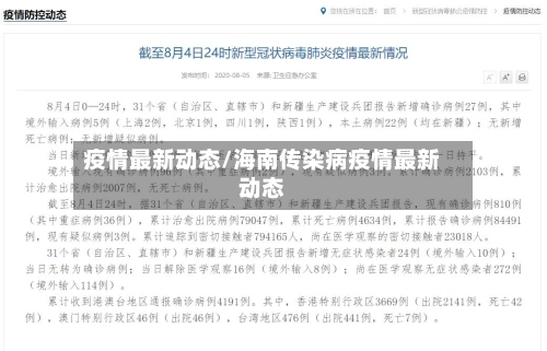 疫情最新动态/海南传染病疫情最新动态-第1张图片