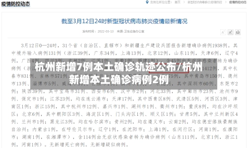 杭州新增7例本土确诊轨迹公布/杭州新增本土确诊病例2例-第1张图片