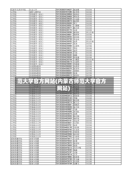 范大学官方网站(内蒙古师范大学官方网站)-第1张图片