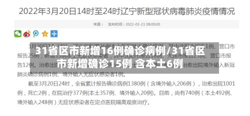 31省区市新增16例确诊病例/31省区市新增确诊15例 含本土6例-第2张图片