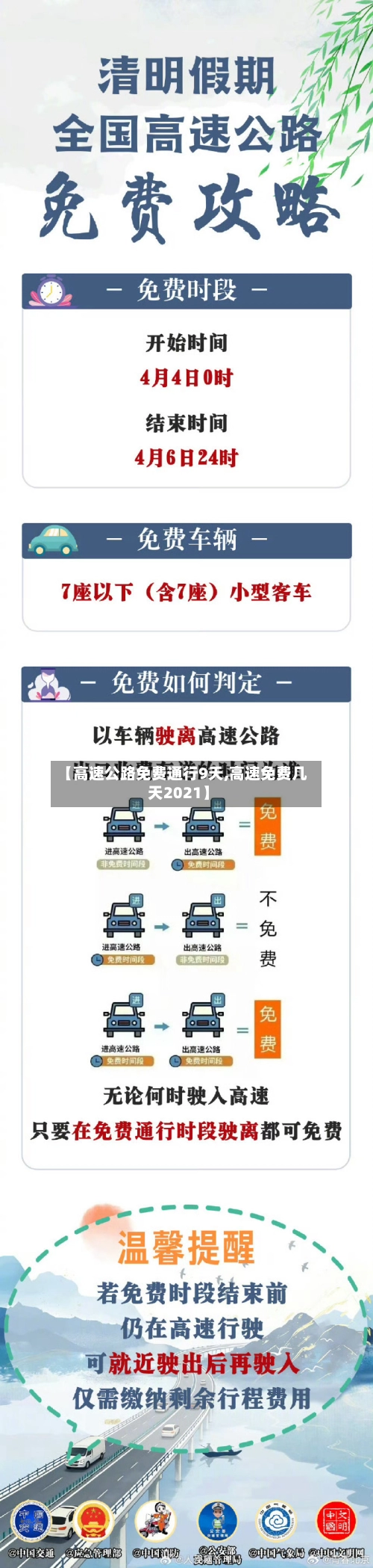 【高速公路免费通行9天,高速免费几天2021】-第1张图片