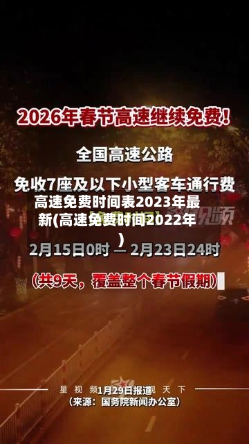 高速免费时间表2023年最新(高速免费时间2022年)-第3张图片