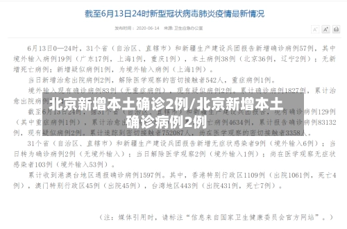 北京新增本土确诊2例/北京新增本土确诊病例2例-第1张图片