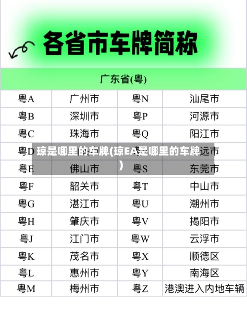 琼是哪里的车牌(琼EA是哪里的车牌)-第3张图片