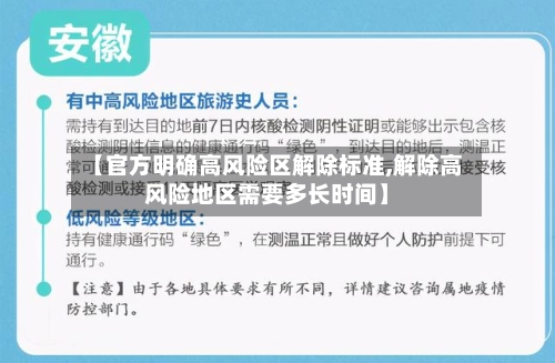【官方明确高风险区解除标准,解除高风险地区需要多长时间】-第3张图片