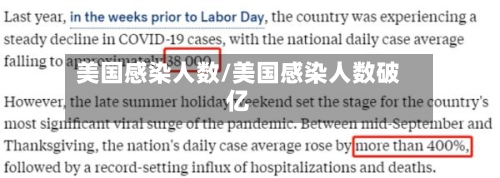 美国感染人数/美国感染人数破亿-第1张图片