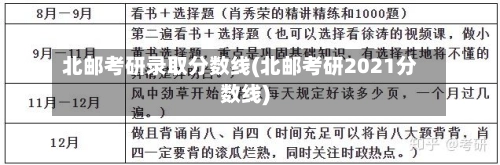 北邮考研录取分数线(北邮考研2021分数线)-第1张图片