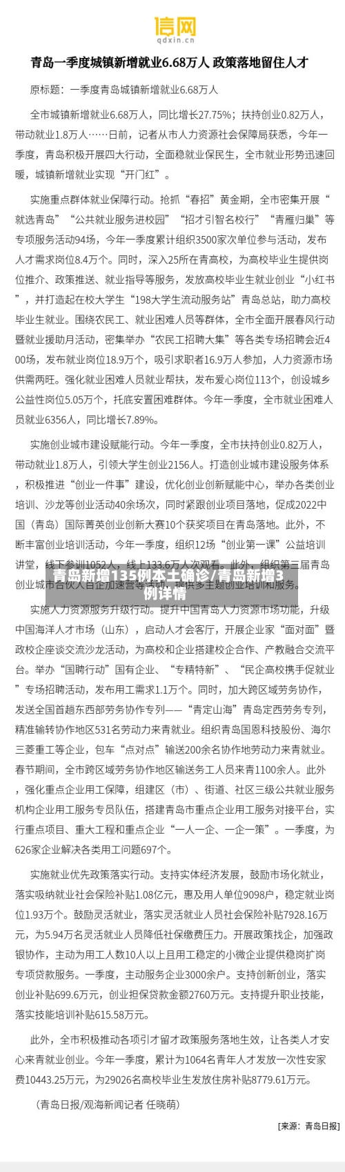青岛新增135例本土确诊/青岛新增3例详情-第1张图片