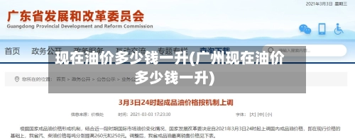 现在油价多少钱一升(广州现在油价多少钱一升)-第1张图片