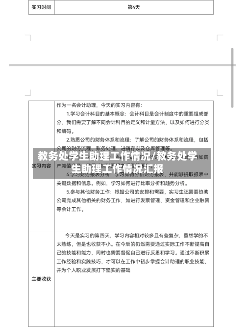 教务处学生助理工作情况/教务处学生助理工作情况汇报-第1张图片