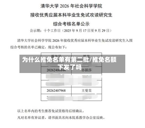 为什么推免名单有第二批/推免名额下发了吗-第1张图片