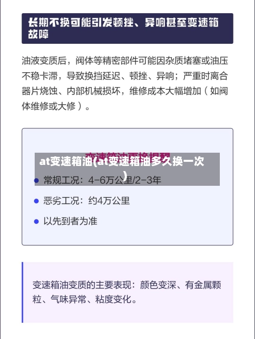 at变速箱油(at变速箱油多久换一次)-第1张图片