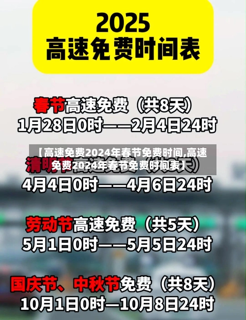 【高速免费2024年春节免费时间,高速免费2024年春节免费时间表】-第1张图片