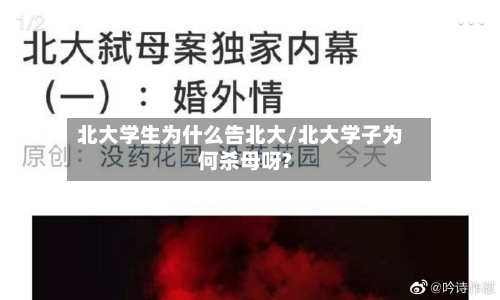 北大学生为什么告北大/北大学子为何杀母呀?-第3张图片