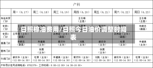 日照棕油费用/日照今日油价调整时间表-第1张图片