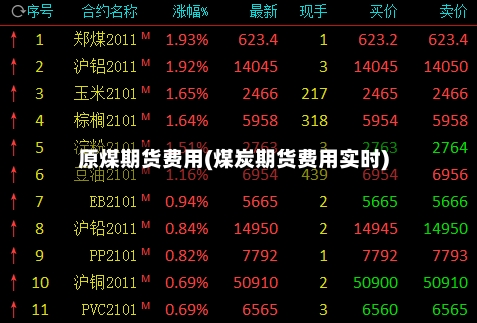 原煤期货费用(煤炭期货费用实时)-第1张图片
