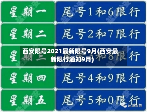 西安限号2021最新限号9月(西安最新限行通知9月)