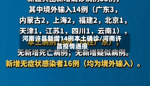 河南许昌新增14例本土确诊/河南许昌疫情通报