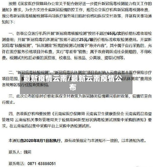 最新疫情云南/最新云南疫情公布-第2张图片