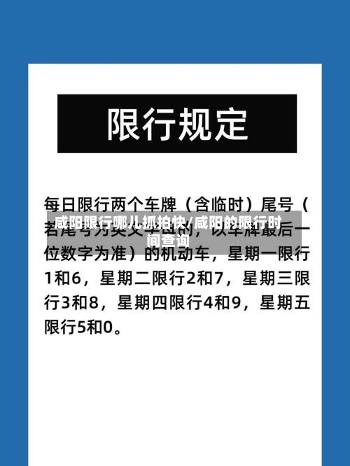 咸阳限行哪儿抓拍快/咸阳的限行时间查询-第2张图片