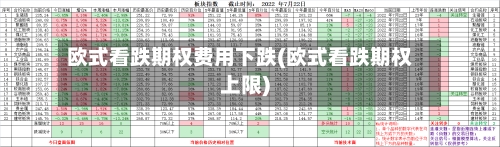 欧式看跌期权费用下跌(欧式看跌期权上限)-第1张图片