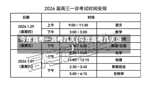 今年高考一共考几天(今年高考几天呀)-第3张图片