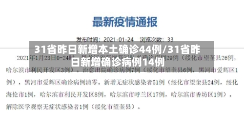 31省昨日新增本土确诊44例/31省昨日新增确诊病例14例-第3张图片