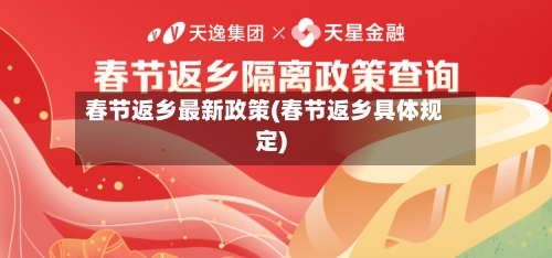 春节返乡最新政策(春节返乡具体规定)-第1张图片